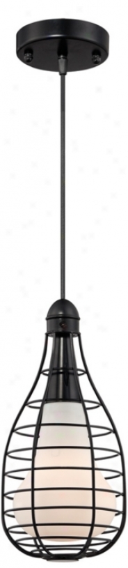 Industrial Cage 6" Spacious Murky Pendant Light (v2809)