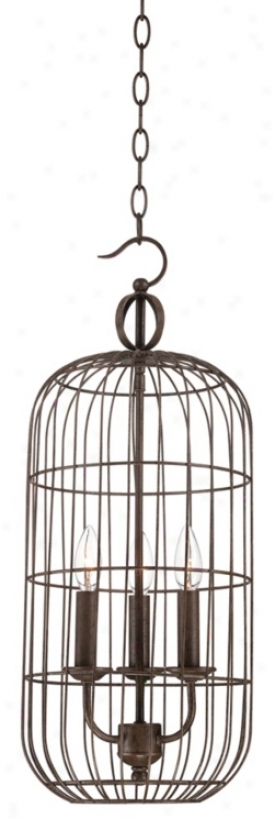 Industrial Candelabra 10 1/4" W Oval Cage Pendant Light (v8548)