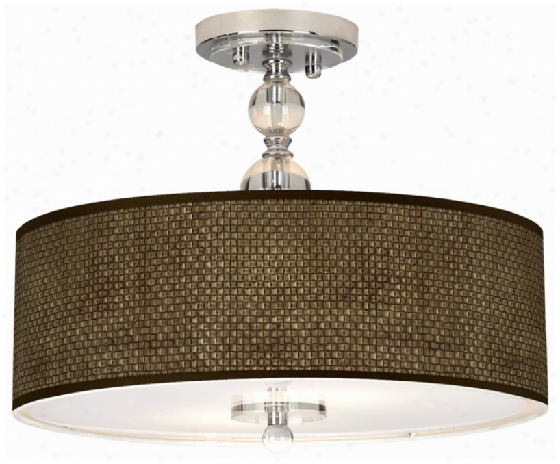 Interweave Giclee 16" Wide Semi-flush Ceiling Light (n7956-vv2342)