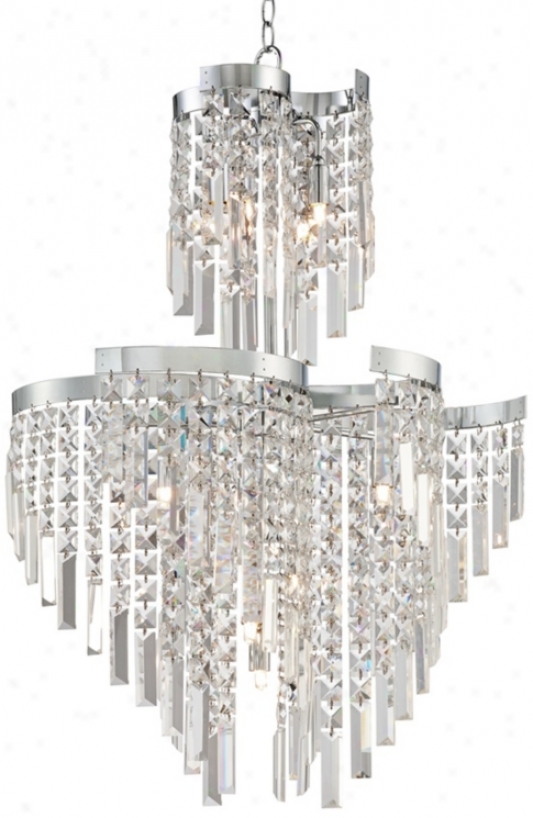 Izabella 21 1/2" Remote 12-light Crystal Chandelier (w2752)