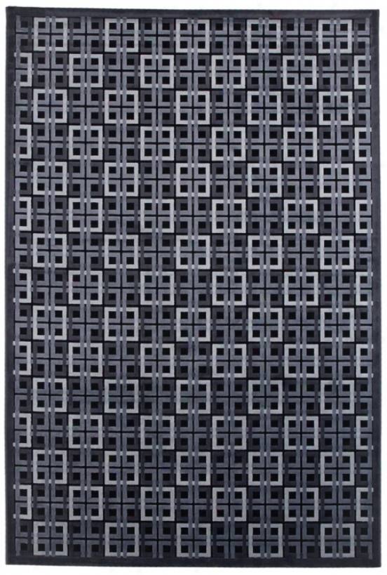 Jaipur Fables Idyllic Fb13 7'6"x9'6" Chenille Black Rug (x7586)