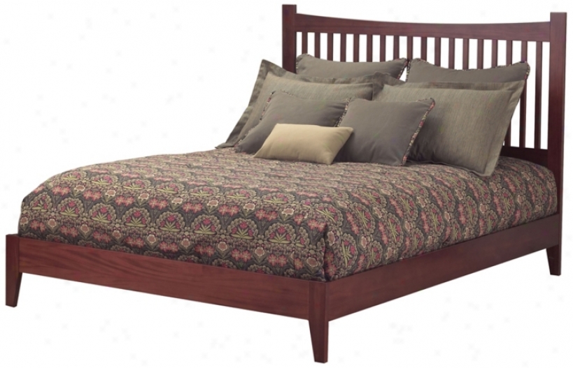 Jakarta Platform Bed Mahogany (queen) (p8391)