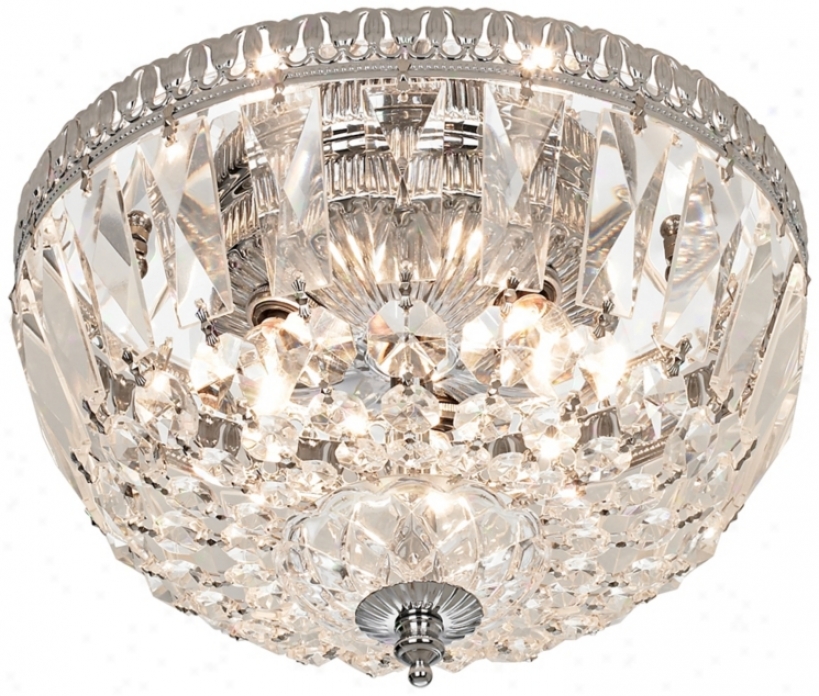 James R. Moder Handcut Crystal Silver Ceiling Fixture (51674)