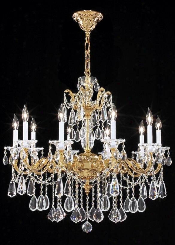 James R Moder Redding Goold 10-light Large Crystal Chandelier (13967)