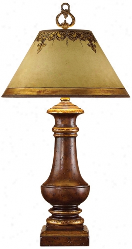 John Richard Aged Forest Balustrade Table Lamp (p1133)