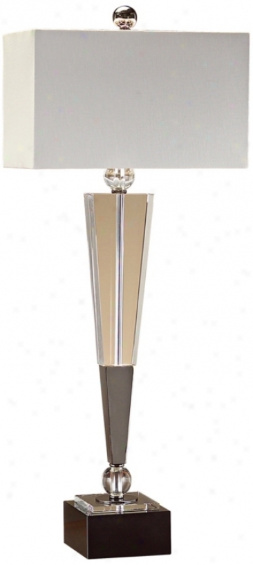 John Ricahrd Blackened Chrome Ctystal Table Lamp (p1258)