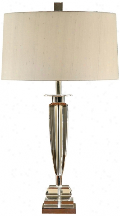 John Richard Crystal Prism Chrome Stand  Lamp (p0926