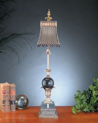 John Richard Silver And Gold Brass Buffet Table Lamp (93449)