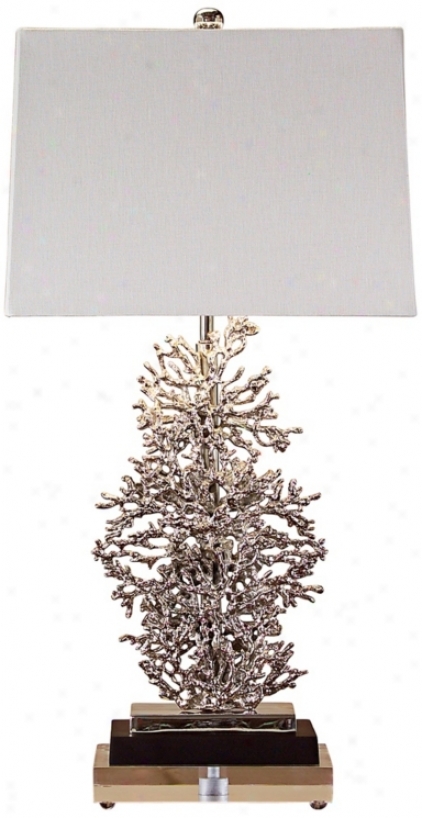 John Richard Silver Coral Table Lamp (p047)