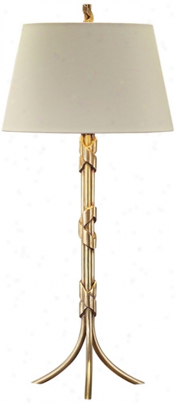 John Richard Wrapped Brass Reeds Table Lamp (p1169)