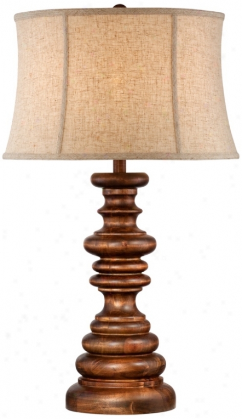 John Timberland Wooden Candlestick Buffet Lamp (v2823)