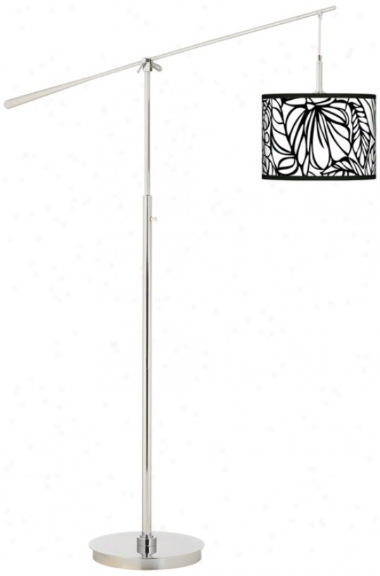 Jungle Moon Giclee Boom Arm Floor Lamp (n0749-r1097)