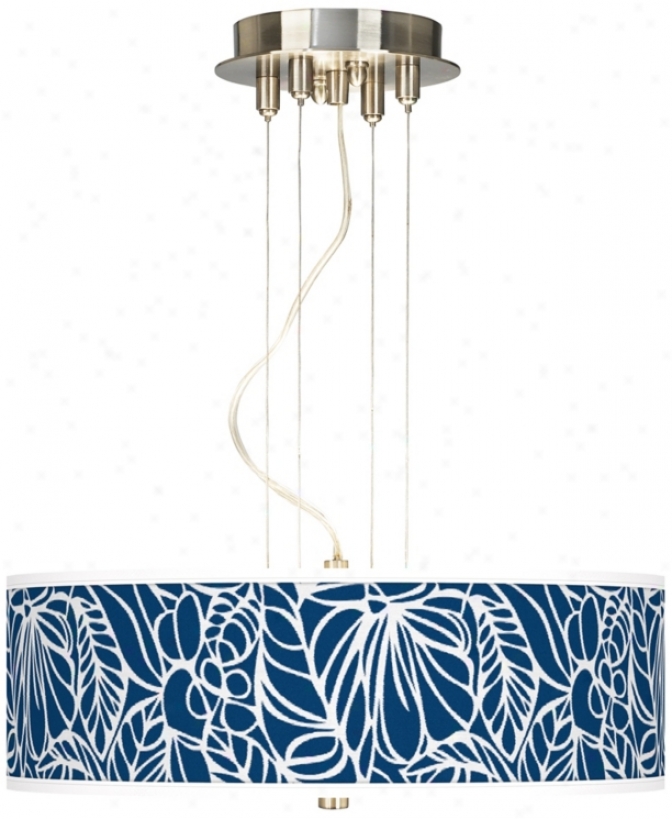 Jungle Rain Giclee 3-light Pendant Chandelier (17822-u1579)