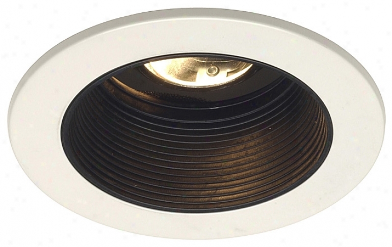 Juno 4" Low Voltage Blzck Frustrate White Edge Recesssed Light (29030)