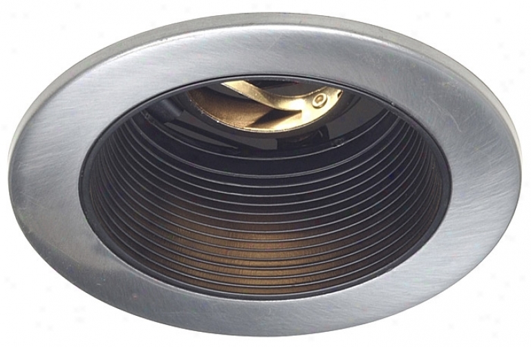 Juno 4" Low Voltage Satin Cyrome Baffle Trim Recessed Light (36585)