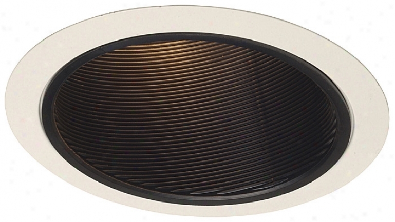 Juno 6" Line Voltage Black Baffle Sloped Recessed Light Trim (02518)