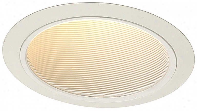 Juno 6" iLne Voltage White Baffle Sloped Recessed Light Trim (02521)