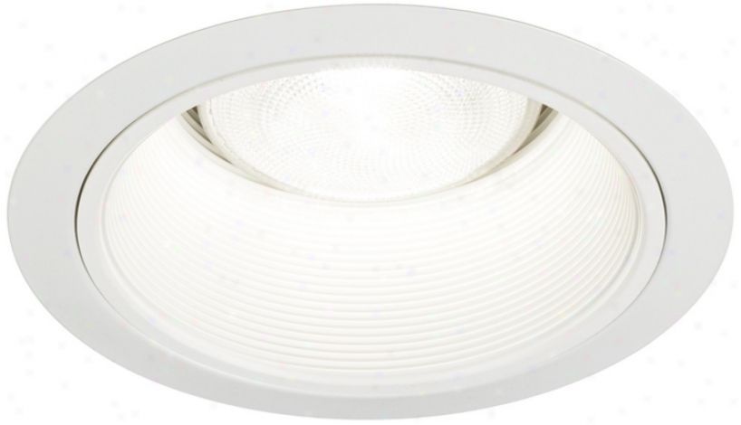 Juno 6" White Baffle White Finish Recessed Light Trim (02484)