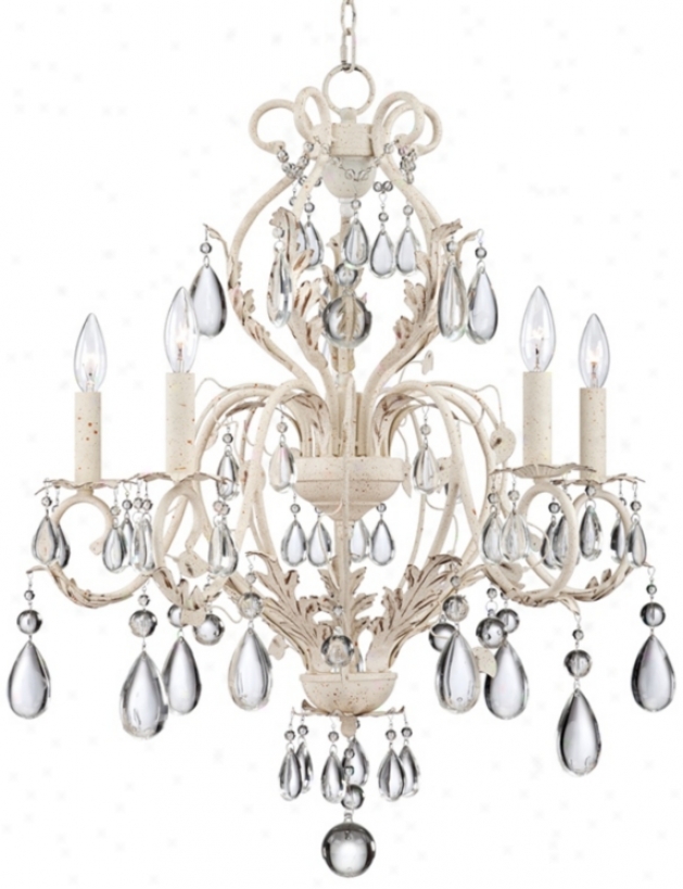 Kathy Ireland Amelia 24 3/4" Wide White Crystal Chandelier (w3817)