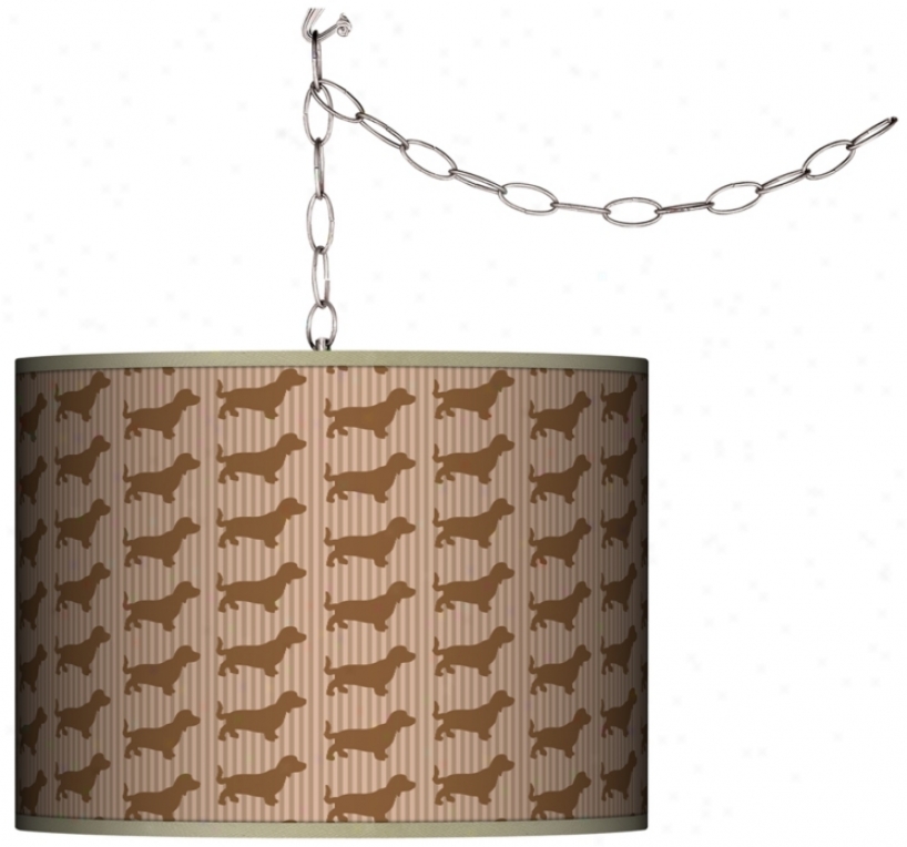 Kathy Ireland Bowzer Swag Plug-in Chandelier (f9542-k5403)