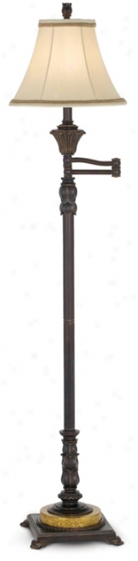 Kathy Ireland European Treasure Swing Arm Floor Lamp (p5781)