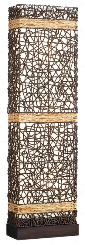 Kathy Ireland Gallery Seagrass Wicker Weave Floor Lamp (j5701)