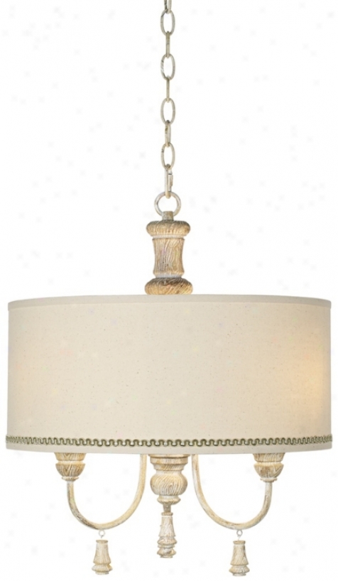 Kathy Ireland Grand Maison Creme 18" Wide Chandelier (t1960)