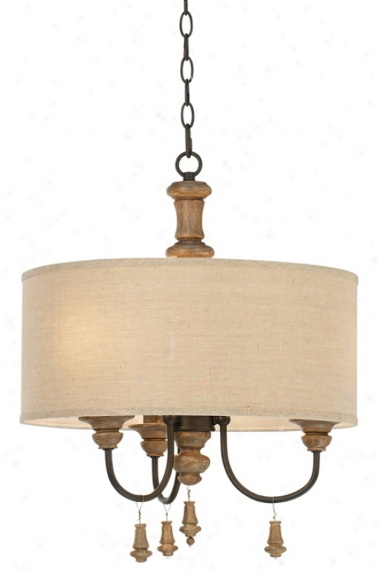 Kathy Ireland Principal Maison Woods 18" Wide Chandelier (t191)