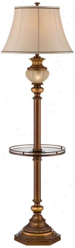 Kathy Ireland Hyde Park Floor Lamp With Tray Table (v2759)