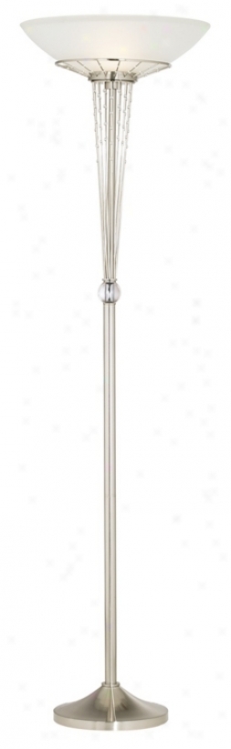 Kathy Ireland Metro Tower Torchiere Floor Lamp (j0923)