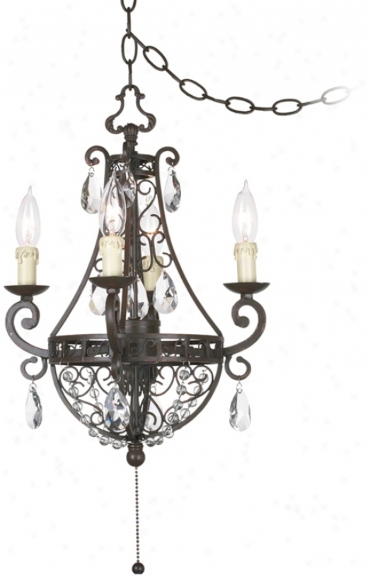 Kathy Ireland Plug -in Swag Mini Chandelier (39899)