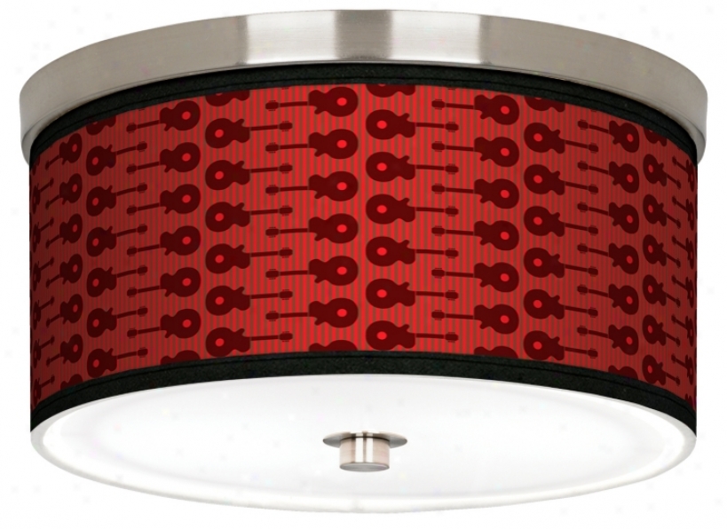 Kathy Ireland Rock Star Nickel 10 1/4" Wide Ceiling Light (j9214-m0580)