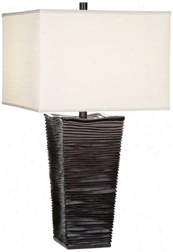 Kathy Ireland Shanghai Splendor Espresso Flat Lamp (p7344)