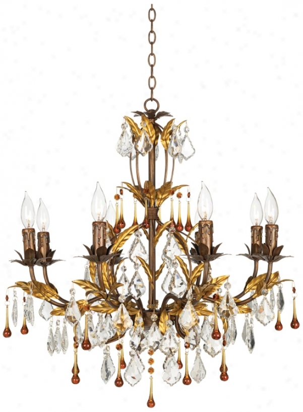 Kathy Ireland Venezia Gold 8-light 26" Wide Chandelier (87551)