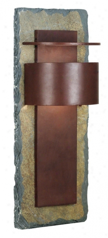 Kembra Collection Slate Copper 24" High Exterior Wall Sconce (j2019)