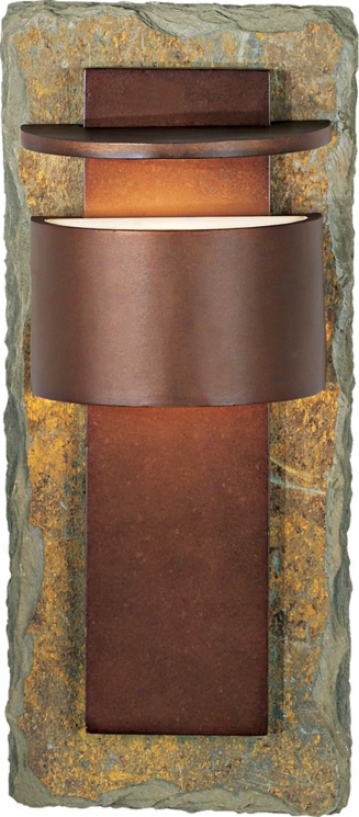 Kembra Slate Copper 19" High Outdoor Wall Brains (70110)