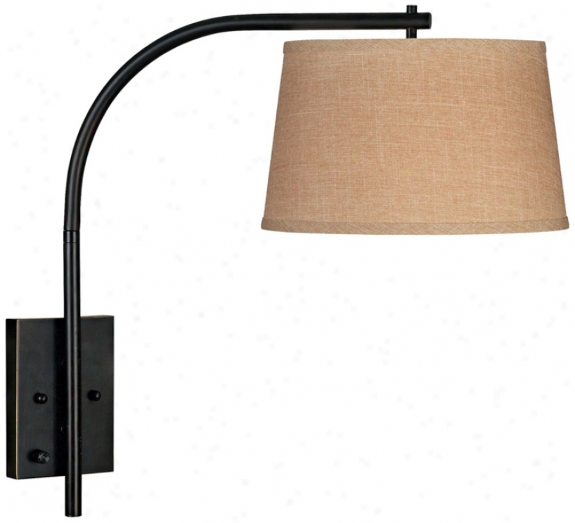 Kenroy Sweep Bronze Small  Plug-in Swing Arm Wall Lamp (p1311)