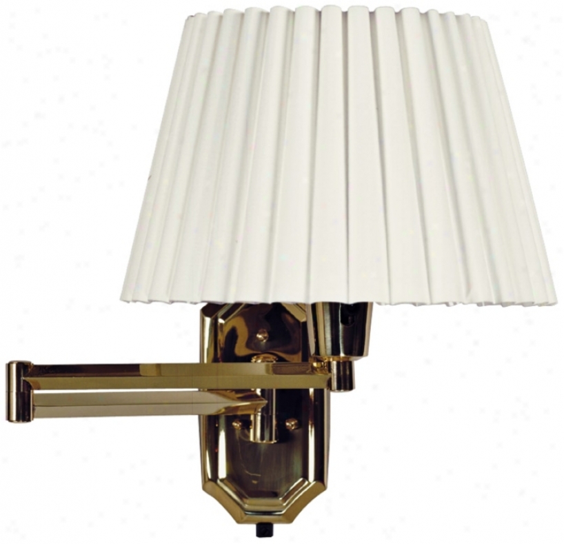 Kenroy Traditionas Polished Brass Swing Arm Wall Light (r8775)