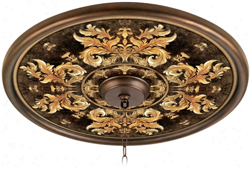 King&#8217;s Way 24" Giclee Bronze Ceiling Medallion (02777-g7135)