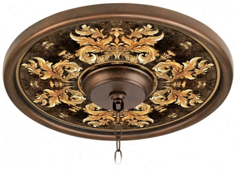 Kings Way 16" Wide Bfonze Finiwh Ceiling Medallion (02975-g7154)