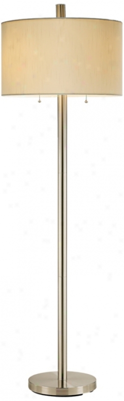 Kirtland 2-light Satin Steel Floor Lamp (r4607)