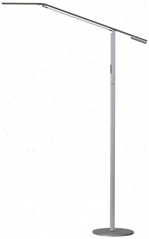 Koncept Gen 3 Equo Daylight Led Modern Floor Lamp Silver (v6962)