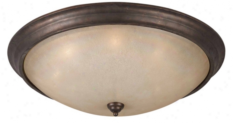 La Cost Bronze Finish 33" Wide Flushmount Ceiling Light (m2164)