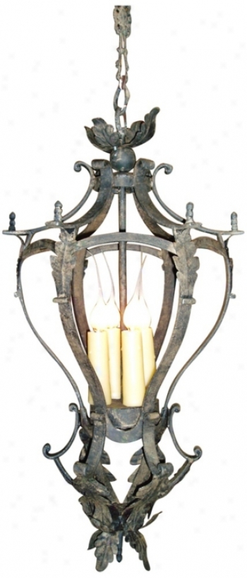 Laura Lee Alexis 4-light 12" Wide Foyer Chandelier (r5347)