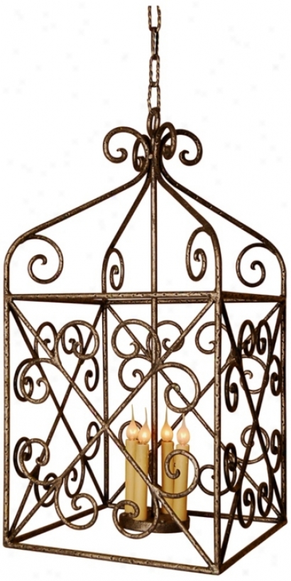 Laura Lee Malaga Lantern 4-light Foyer Chandelier (r5379)