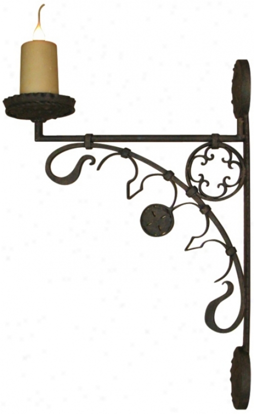 Lauraa Leeward Medieval 29" Hign Wall Sconce (t3572)