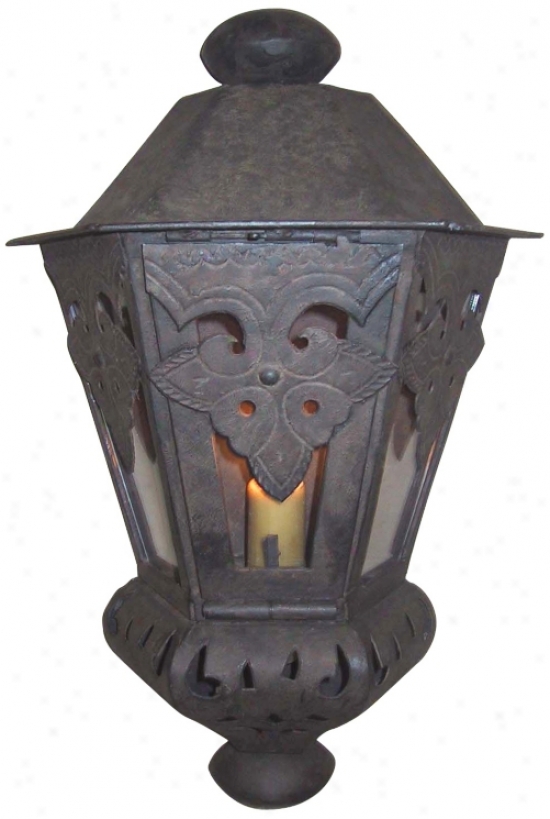 Laura Lee Morocco Largd 18 1/2" H Half Wall Outdoor Lantern (t3578)