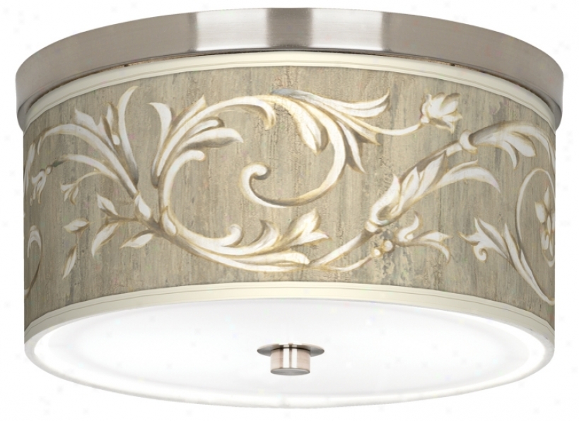 Laurel Court Giclee Nickel Finish 10 1/4" Wide Ceiling Light (j9214-t3774)