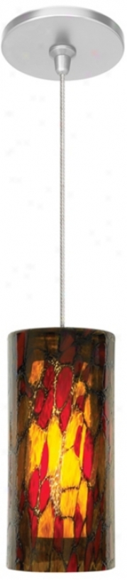 Lbl Abbey Amber eRd Nickel Pendant Light (w5802-47250)