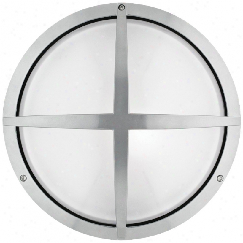 Lbl Geoform Round Cage 13 3/4" White Outdoor Wall Light (x6449)